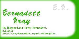 bernadett uray business card